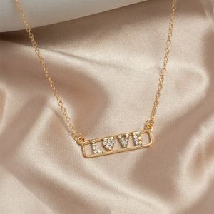 3 Pack Rhinestone LOVE Bar Necklace